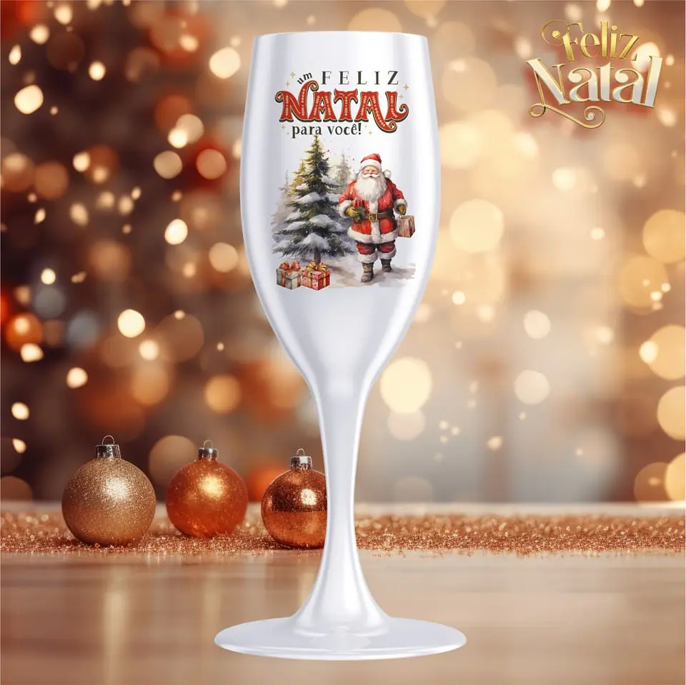 Taças de Natal Champagne em Vidro 3