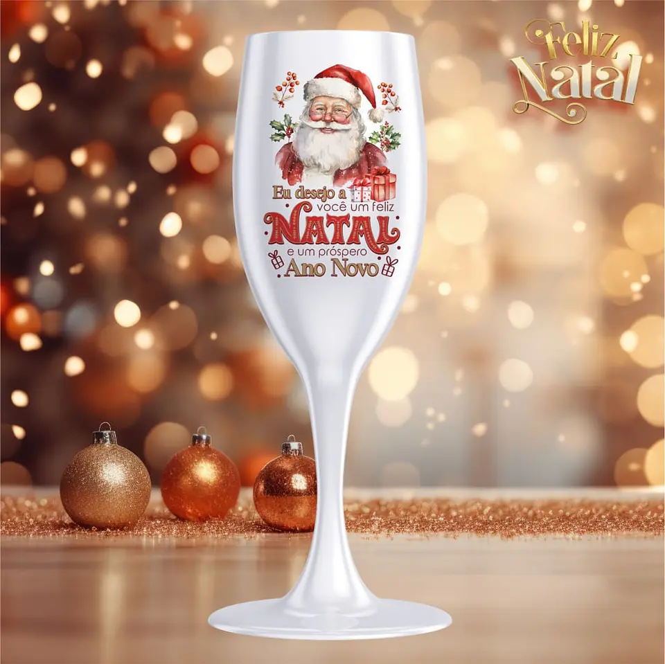 Taças de Natal Champagne em Vidro 4