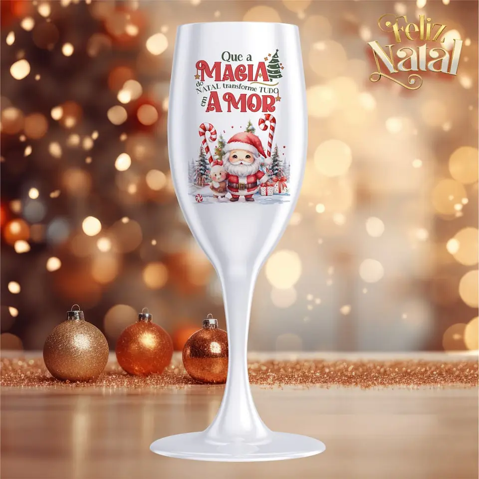 Taças de Natal Champagne em Vidro 9
