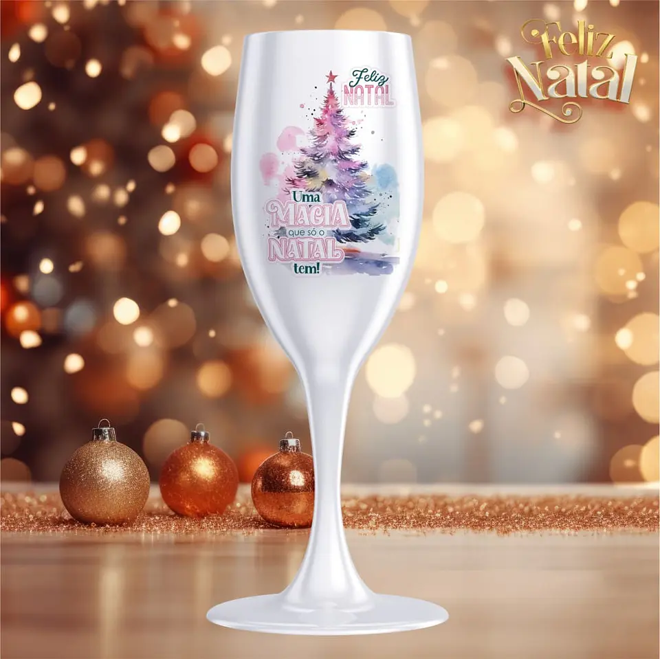 Taças de Natal Champagne em Vidro 11