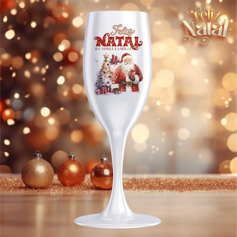Taças de Natal Champagne em Vidro 12