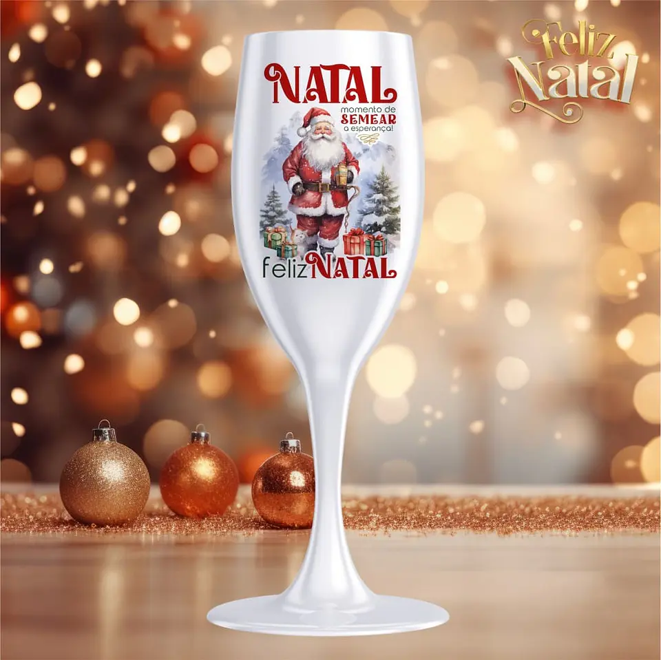 Taças de Natal Champagne em Vidro 14