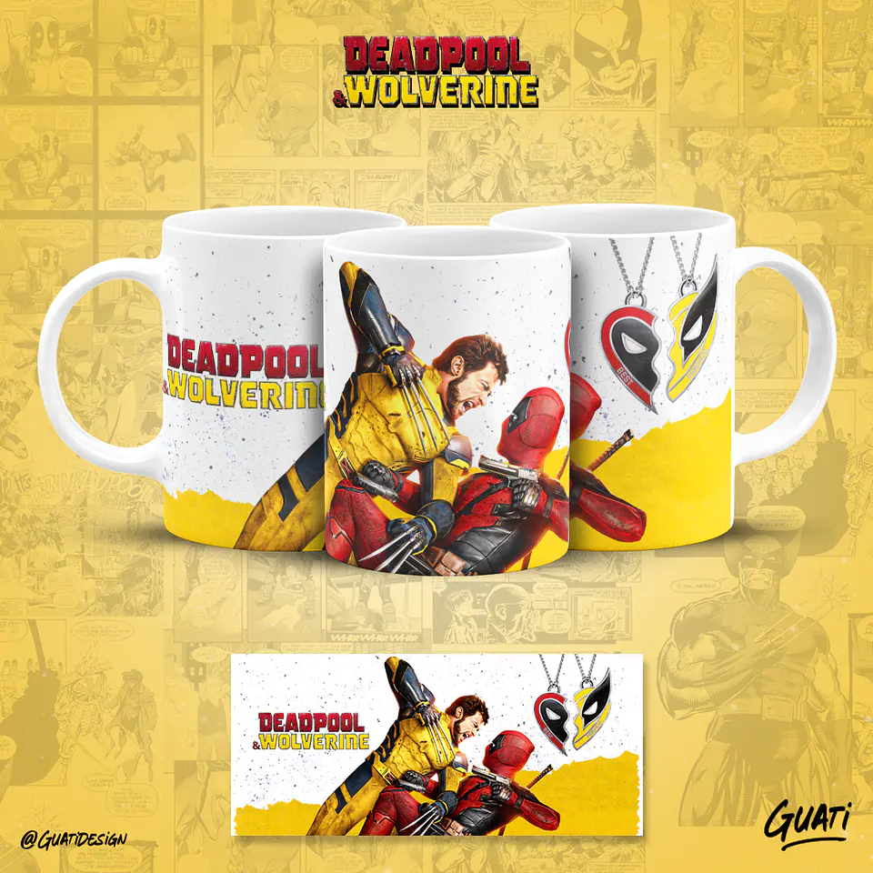 Canecas Dead Pool e Wolverine  17