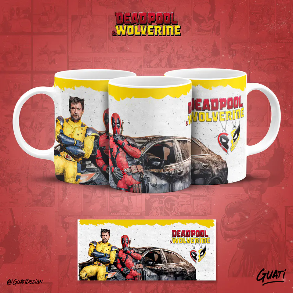 Canecas Dead Pool e Wolverine  27