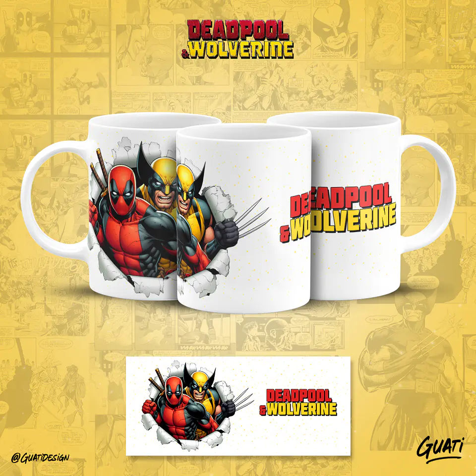 Canecas Dead Pool e Wolverine  29