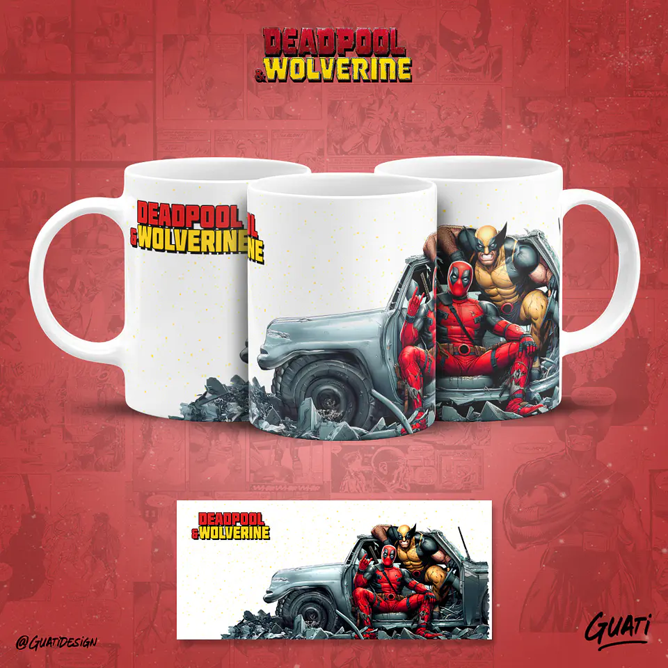 Canecas Dead Pool e Wolverine  31