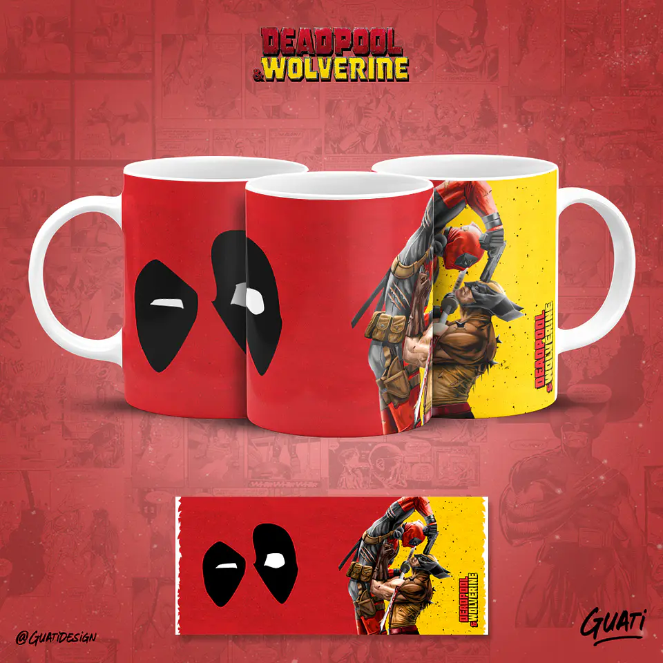 Canecas Dead Pool e Wolverine  33