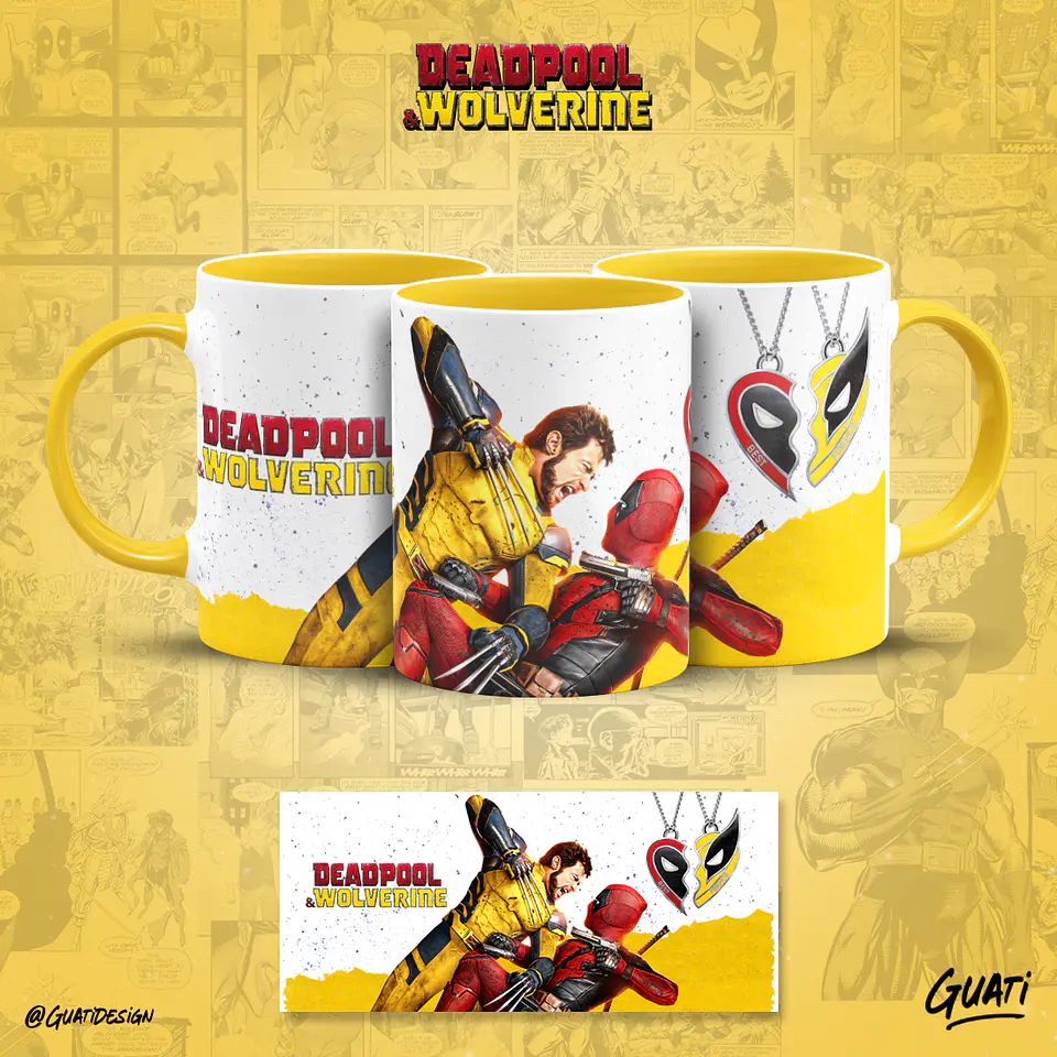 Canecas Dead Pool e Wolverine  37