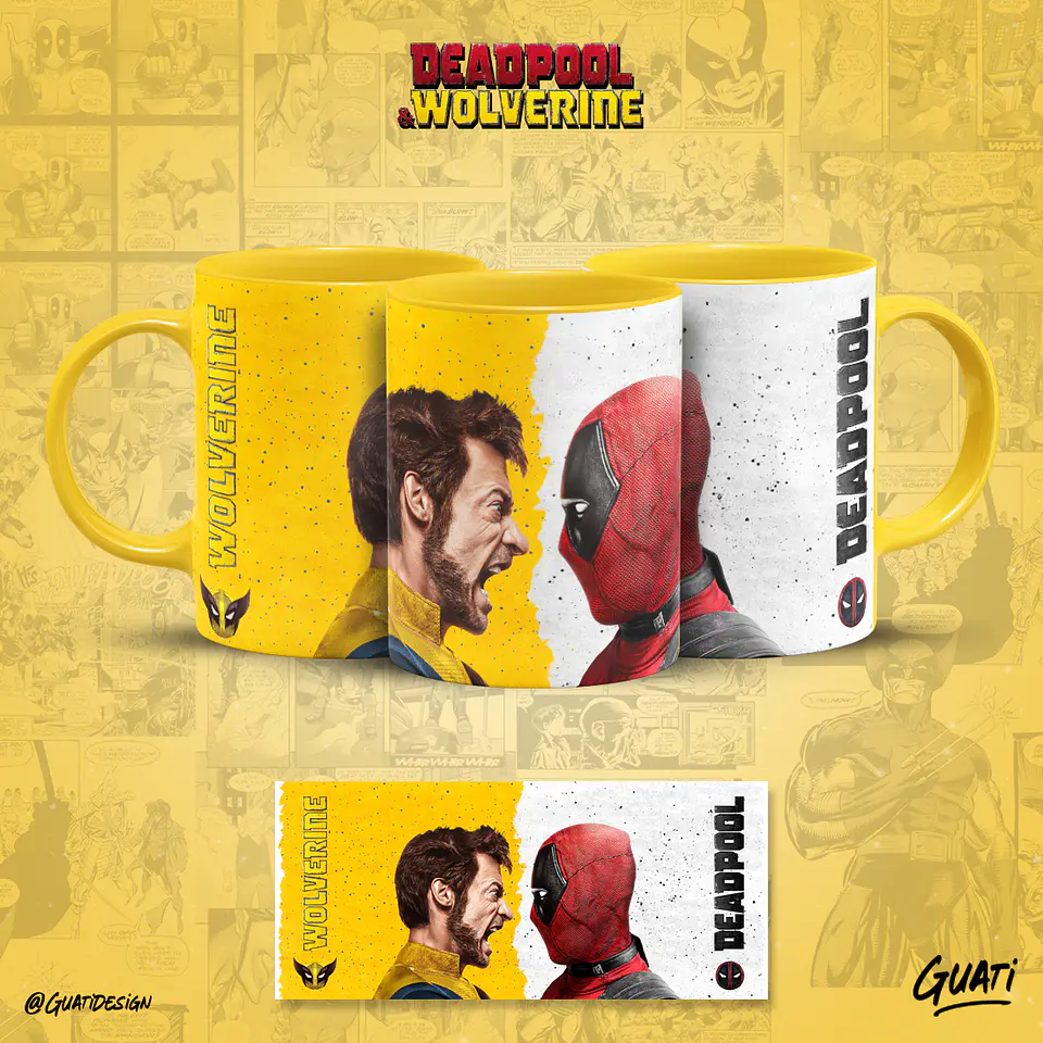Canecas Dead Pool e Wolverine  39