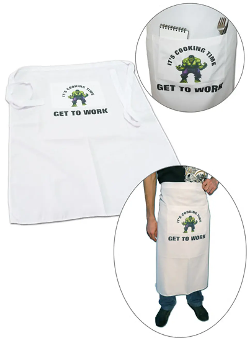 Avental de Cintura com Bolso Branco 1