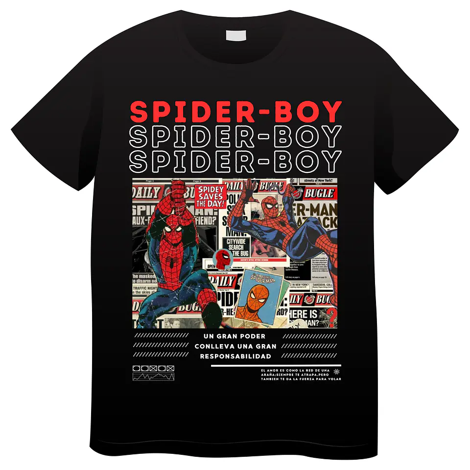 T-shirt Spider Boy e Spider Girl 2