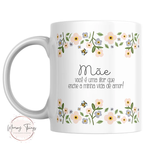 Caneca Dia Da mãe Floral 2025