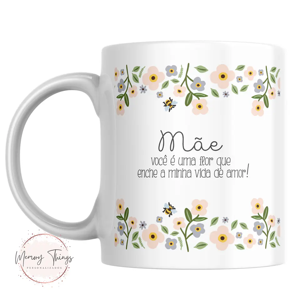 Caneca Dia Da mãe Floral 2025 1