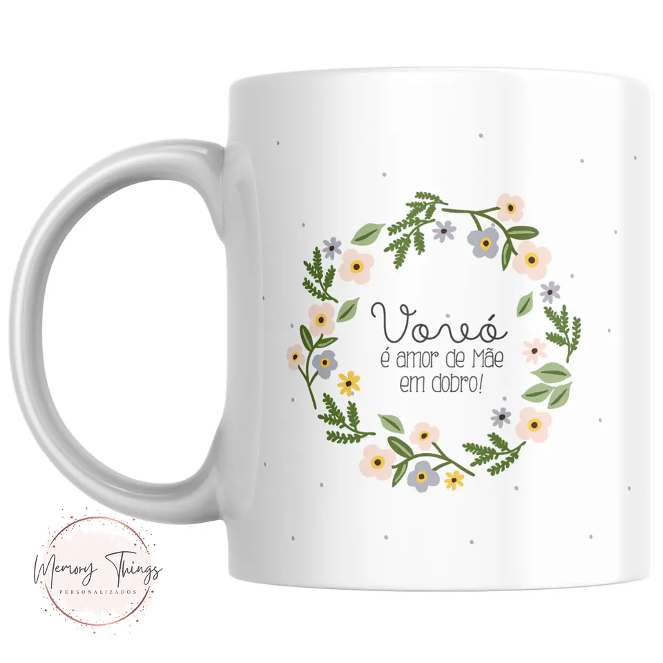 Caneca Dia Da mãe Floral 2025 9
