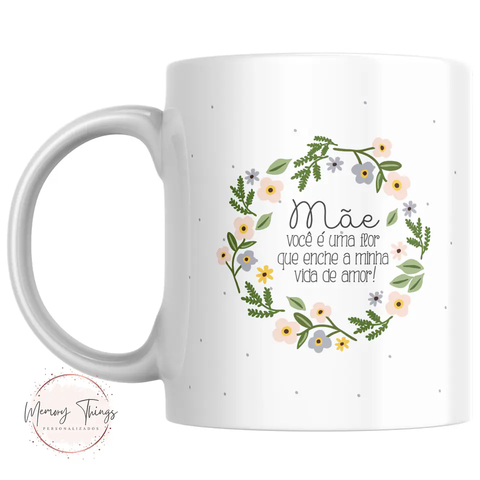 Caneca Dia Da mãe Floral 2025 10