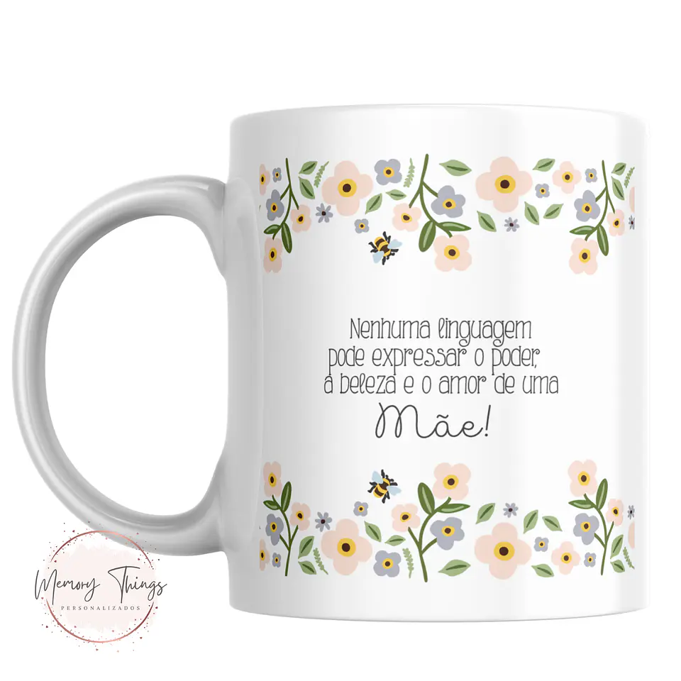Caneca Dia Da mãe Floral 2025 12