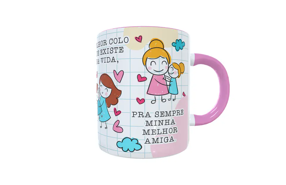 Caneca Rosa A mais linda, minha Rainha 1