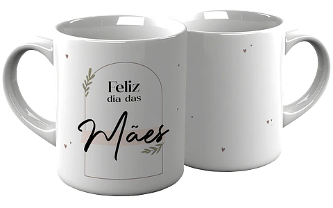 Caneca Dia da Mãe Minimalista 2025