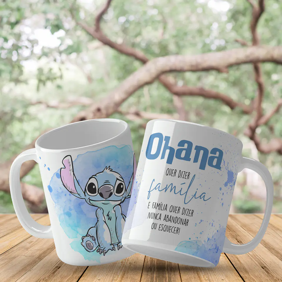 Canecas Stitch Ohana Família 2