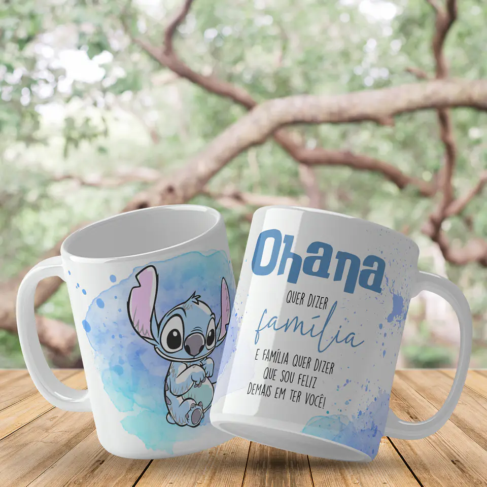 Canecas Stitch Ohana Família 5