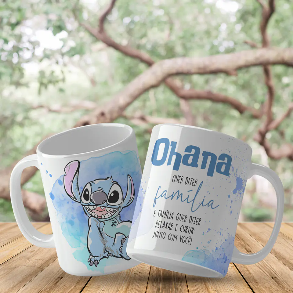 Canecas Stitch Ohana Família 6