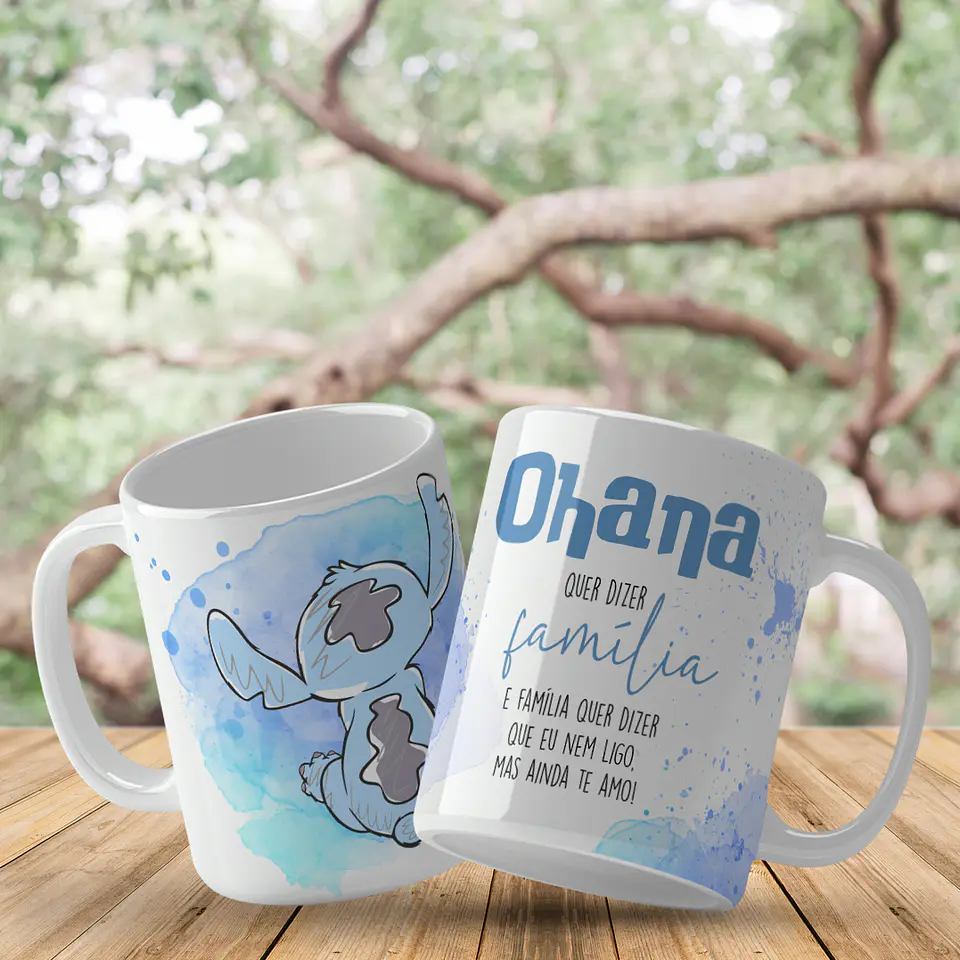 Canecas Stitch Ohana Família 7