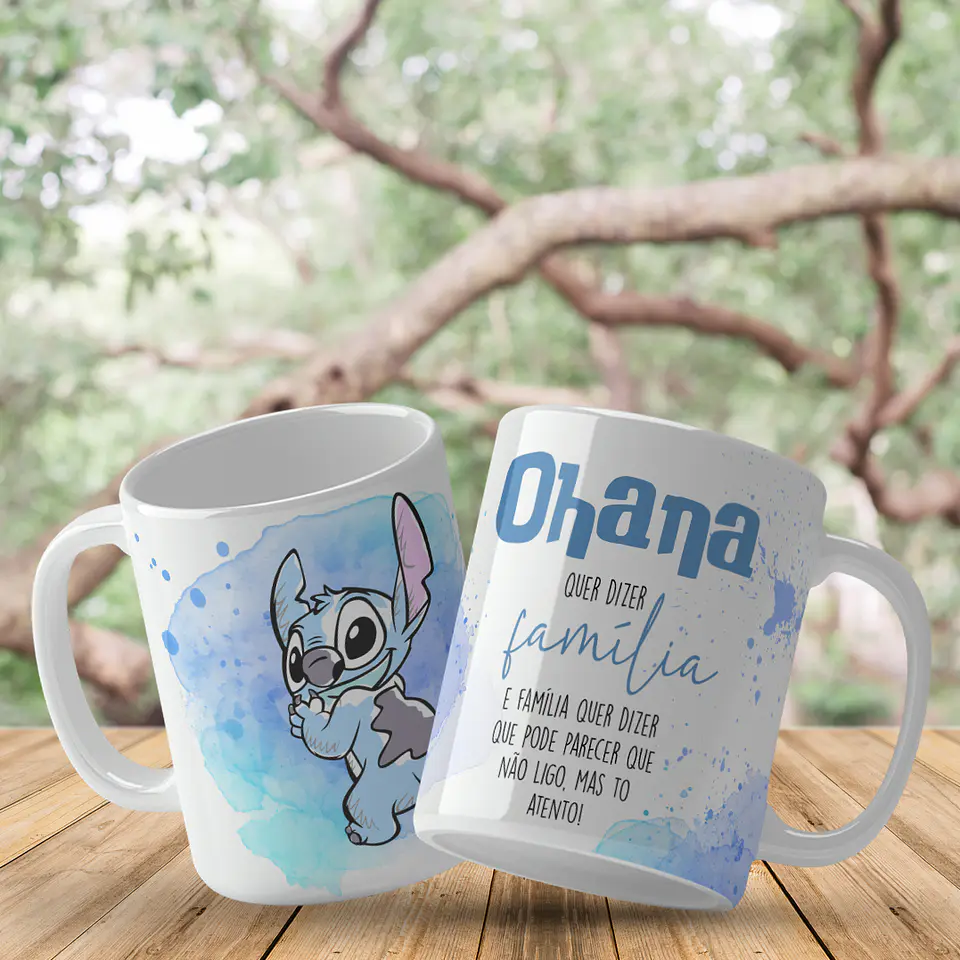 Canecas Stitch Ohana Família 8