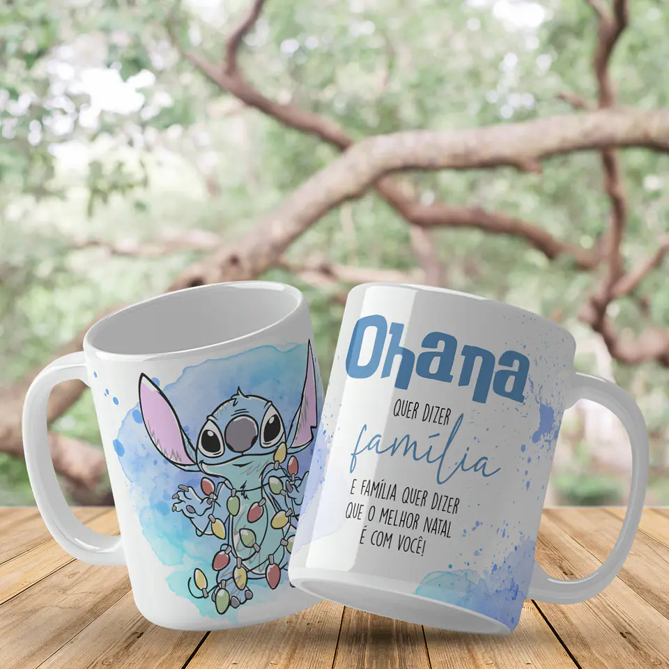 Canecas Stitch Ohana Família 9