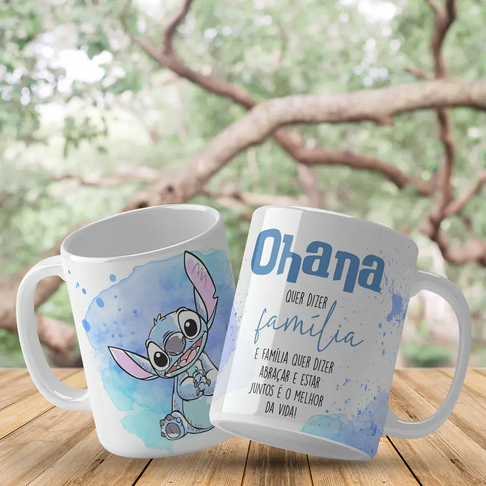 Canecas Stitch Ohana Família 10