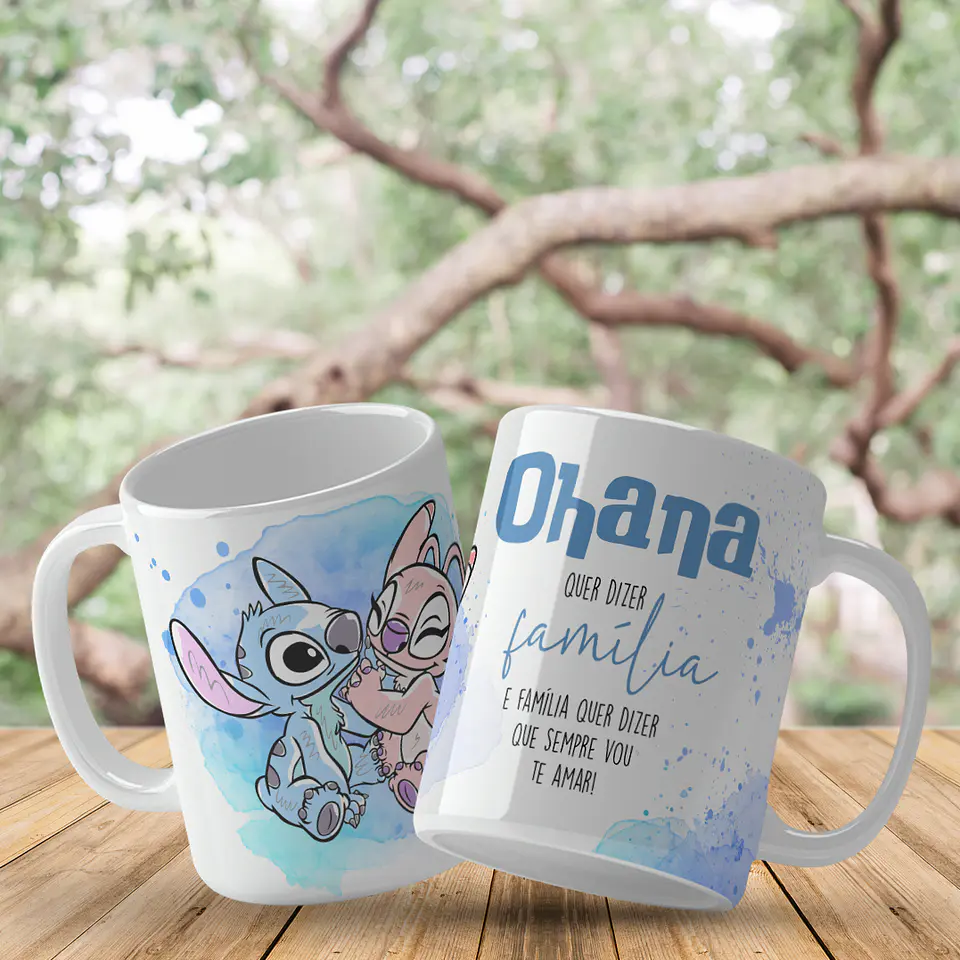 Canecas Stitch Ohana Família 11