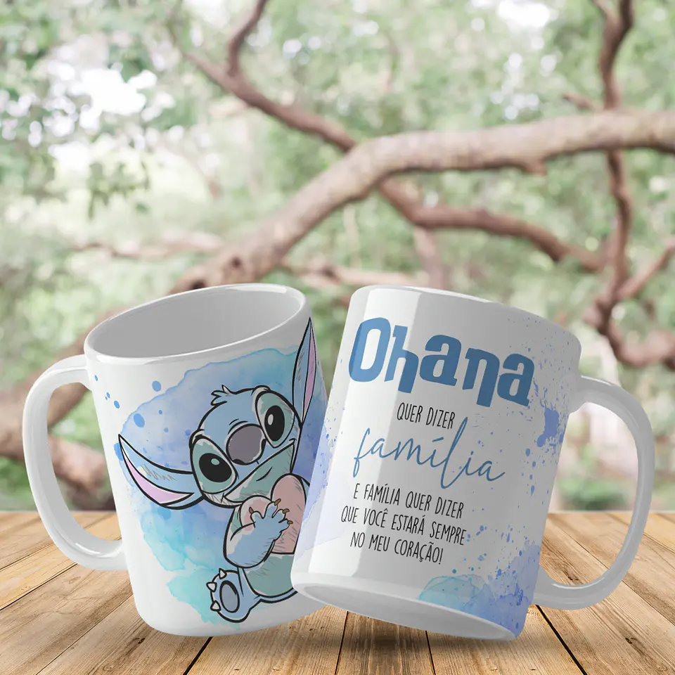 Canecas Stitch Ohana Família 12