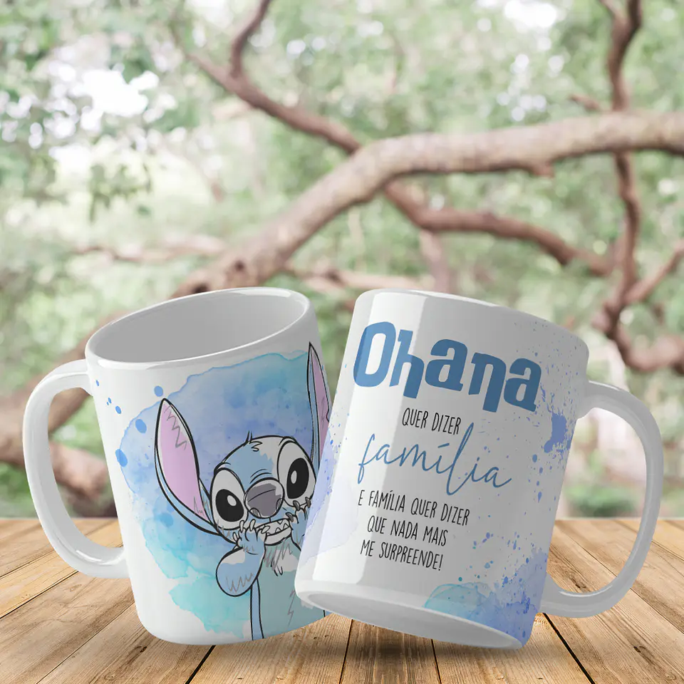 Canecas Stitch Ohana Família 13