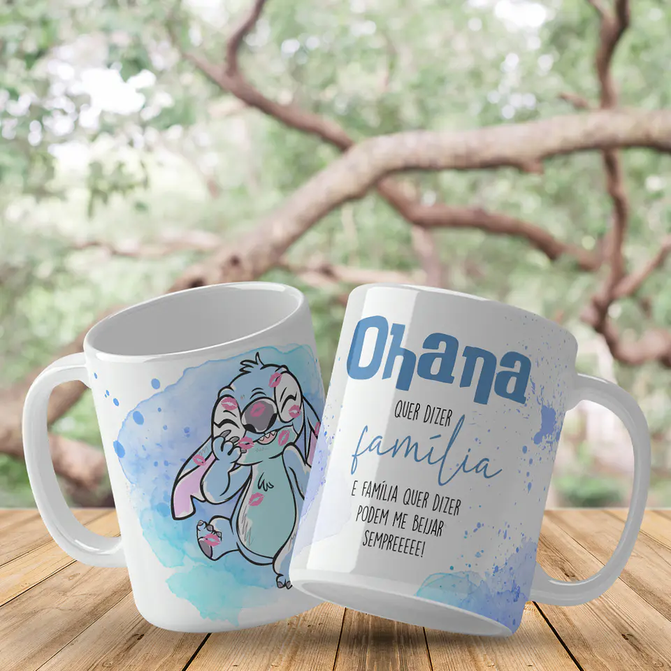 Canecas Stitch Ohana Família 14