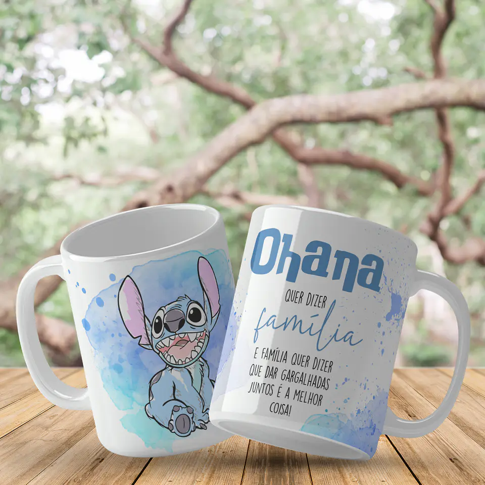 Canecas Stitch Ohana Família 15