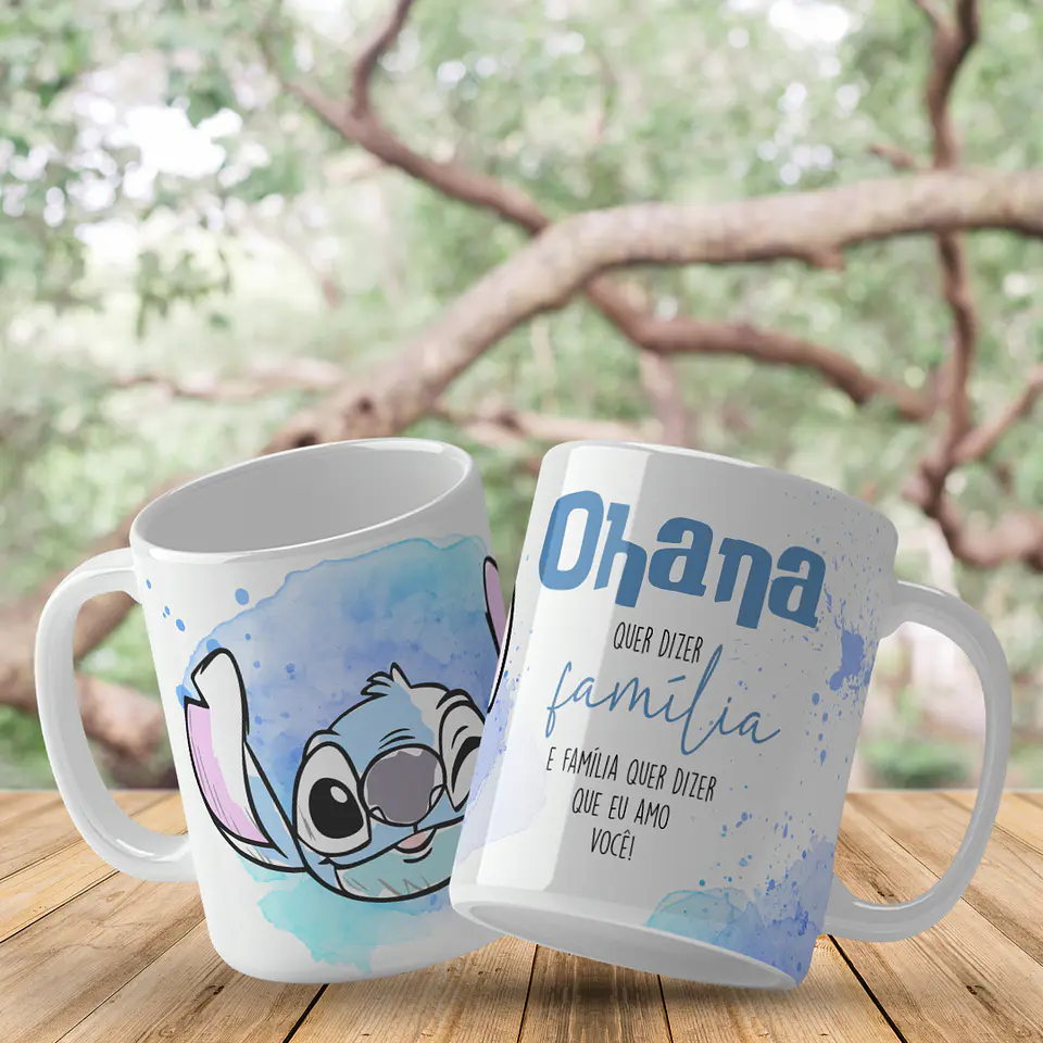 Canecas Stitch Ohana Família 16