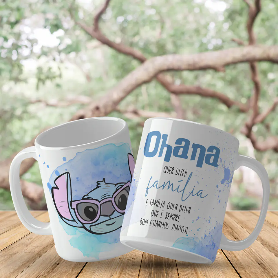 Canecas Stitch Ohana Família 17