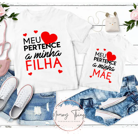 Conjunto de T-shirts Mãe e Filho (a) Col.01