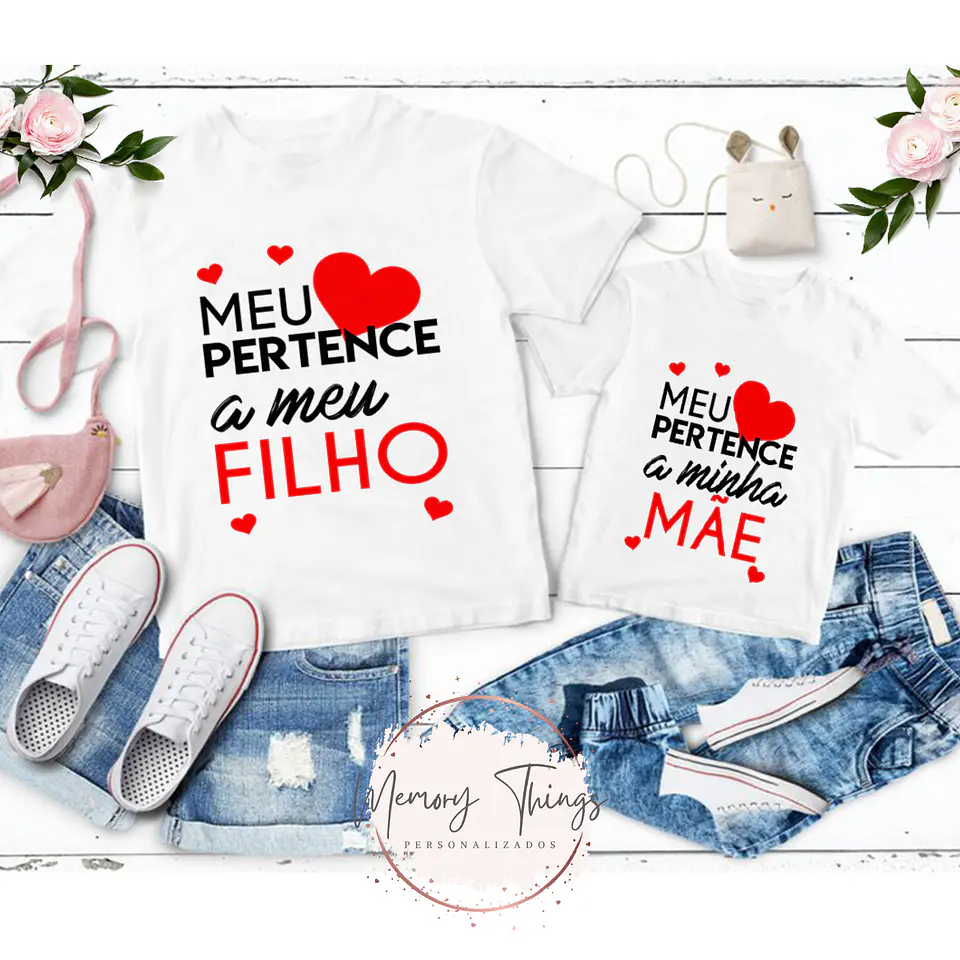 Conjunto de T-shirts Mãe e Filho (a) Col.01 2