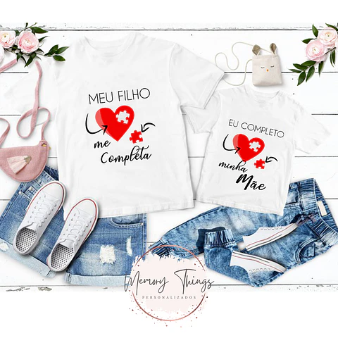 Conjunto de T-shirts Mãe e Filho (a) Col.02
