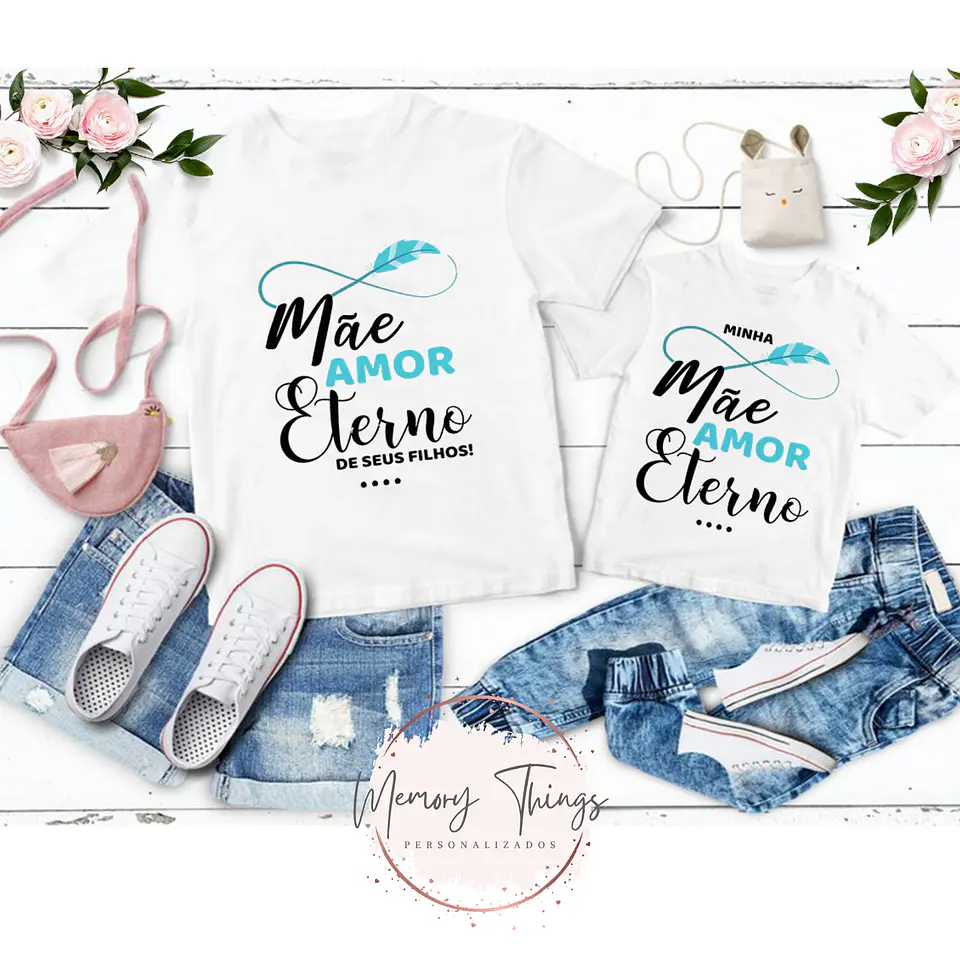Conjunto de T-shirts Mãe e Filho (a) Col.02 2