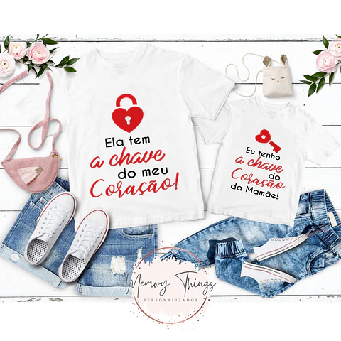 Conjunto de T-shirts Mãe e Filho (a) Col.04