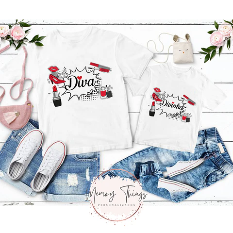 Conjunto de T-shirts Mãe e Filho (a) Col.05