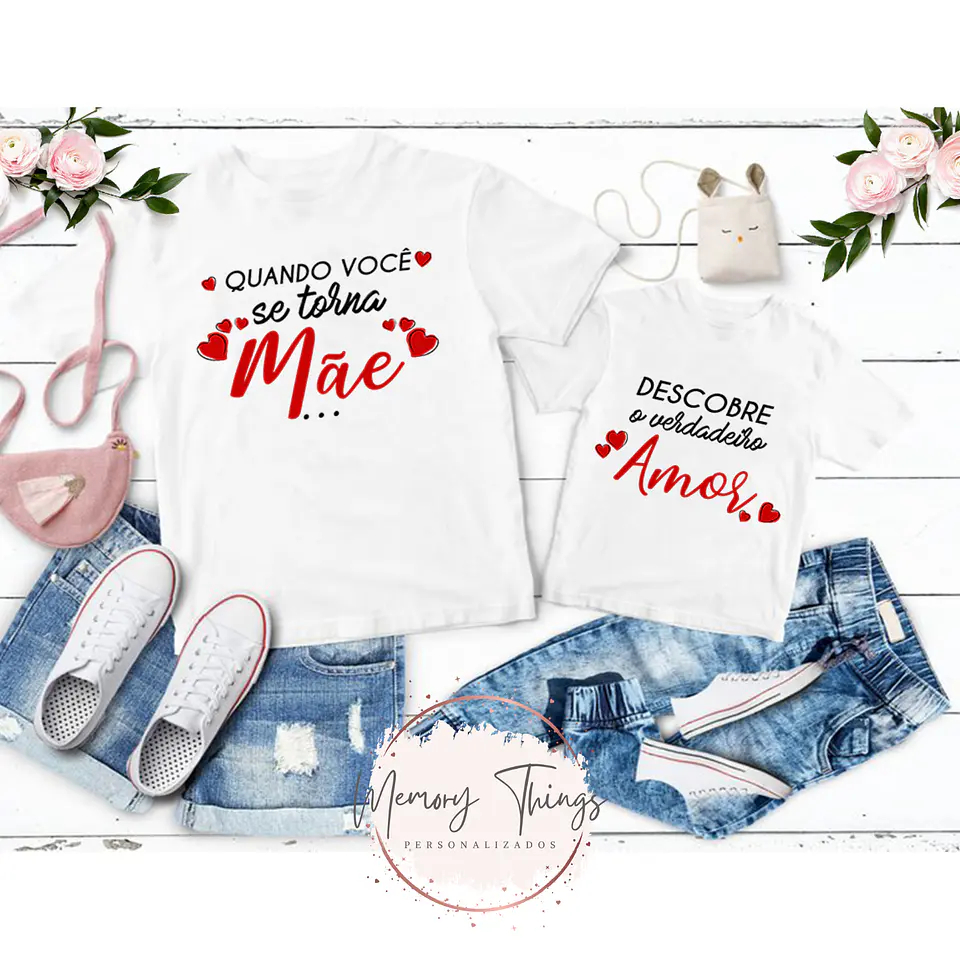 Conjunto de T-shirts Mãe e Filho (a) Col.05 2