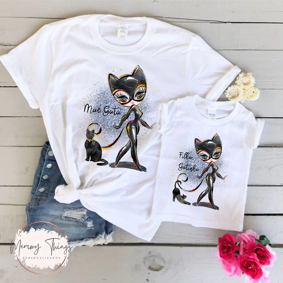 Conjunto de T-shirts - Tal Mãe , Tal Filho (a) Heróis 6