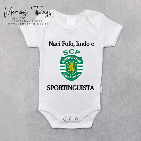 Body Sporting Nasci Fofo, Lindo e Sportinguista