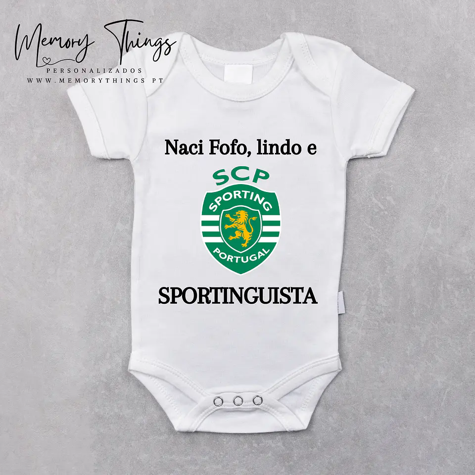 Body Sporting Nasci Fofo, Lindo e Sportinguista 1