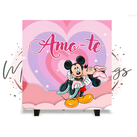 Azulejos Mickey e Minnie Amo-te