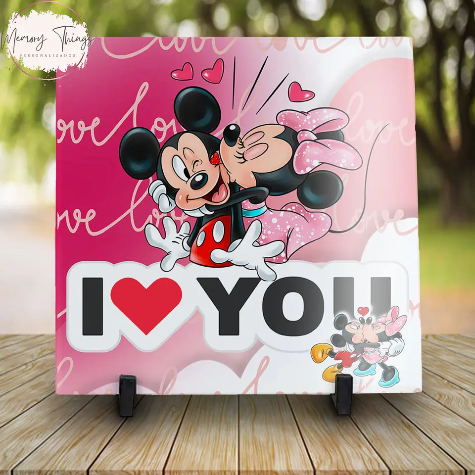 Azulejos Mickey e Minnie Amo-te 6