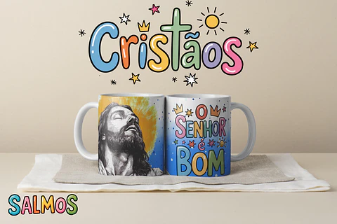 Coleção Canecas Salmos Coloridos