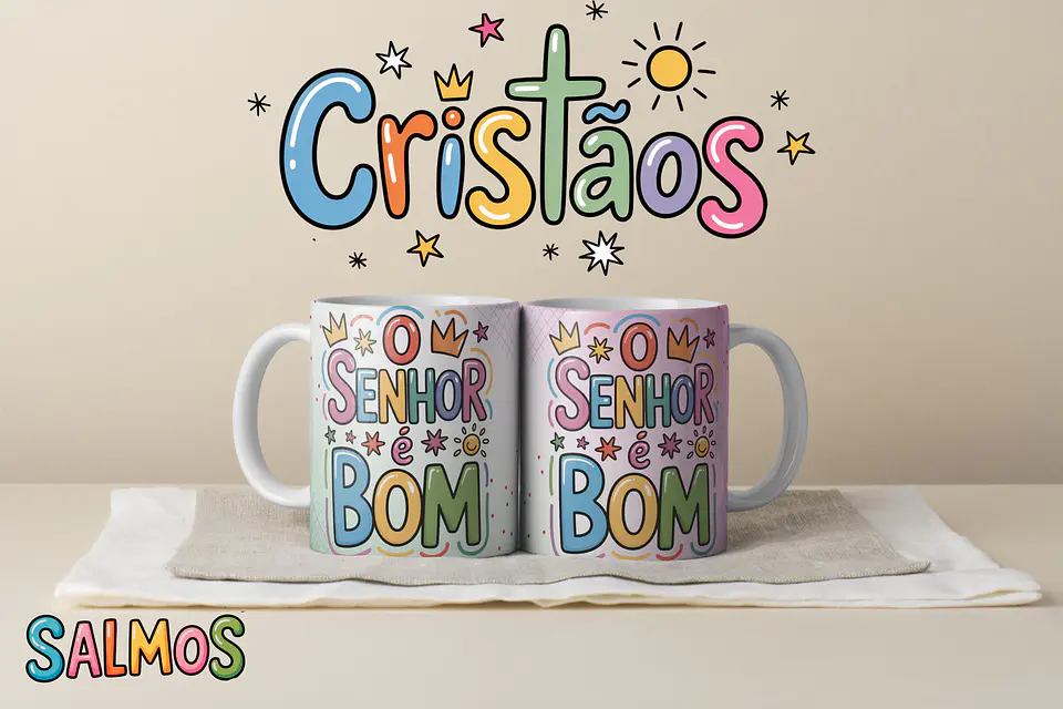Coleção Canecas Salmos Coloridos 4